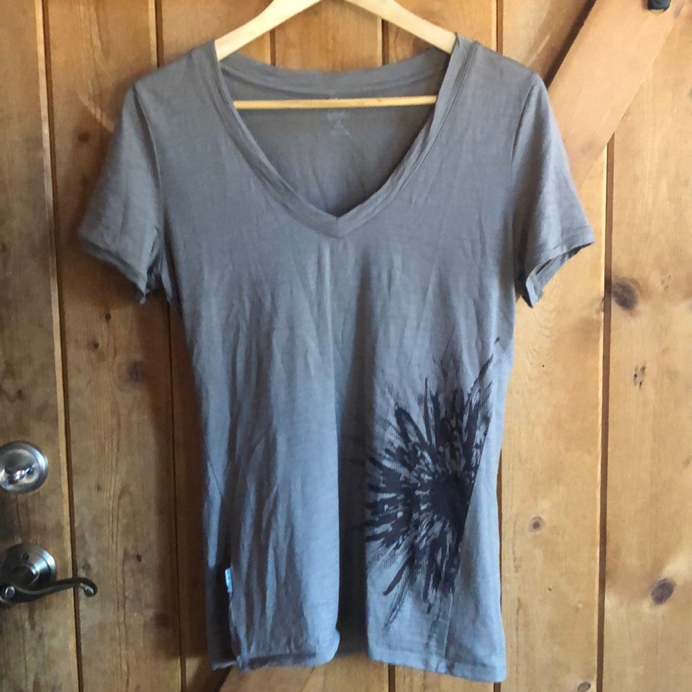 Icebreaker Wool SS VNeck Tee, Medium.